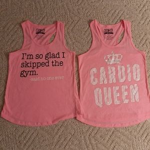 NWOT Chin-up Pink Workout Tanks